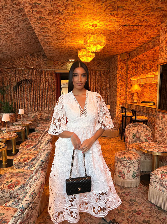 Robe longue brodée